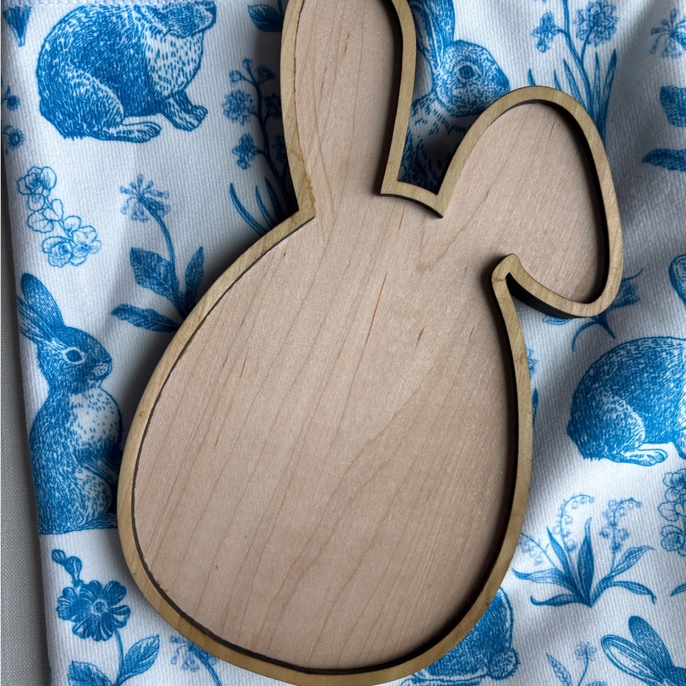 Wooden Bunny Charcuterie + extra large dish towel ~ ultra soft